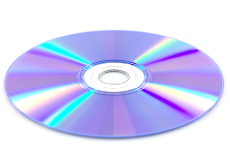 DVD disk isolate on white backgroundの写真素材