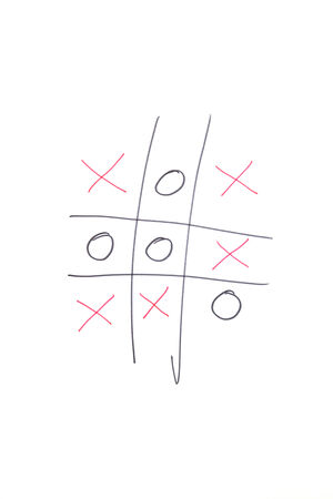 hand drawing ox games black and white on paperの写真素材
