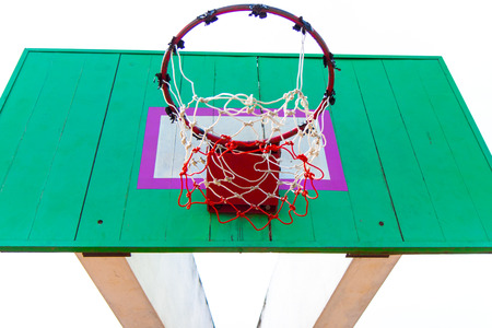 Wooden basketball hoopの写真素材