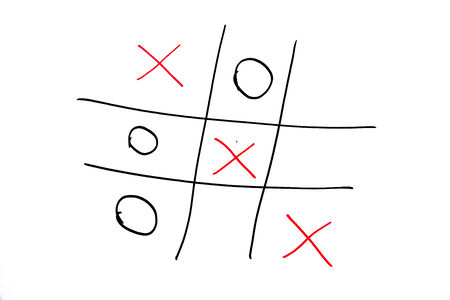 hand drawing ox games black and white on paperの写真素材
