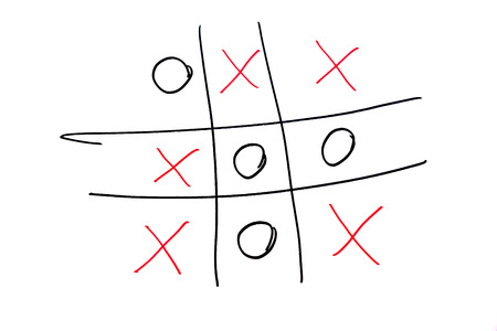 hand drawing ox games black and white on paperの写真素材