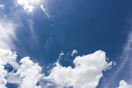 Thick cloud over blue sky on a sunny dayの写真素材