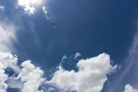 Thick cloud over blue sky on a sunny dayの写真素材