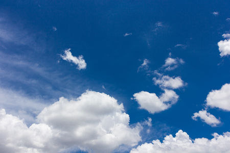 Thick cloud over blue sky on a sunny dayの写真素材