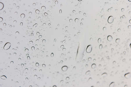 Water drops on glass raining day