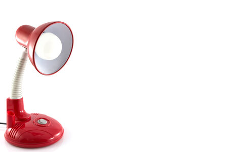 Desk lamp isolate on white backgroundの写真素材