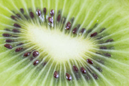 Sliced ââkiwi isolate in white backgroundの写真素材