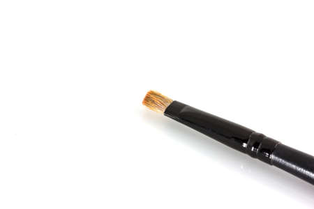Close up old make up brush isolate on white backgroundの写真素材
