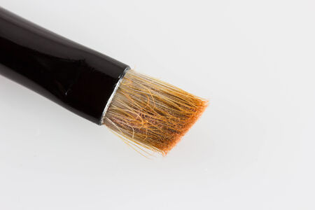 Close up old make up brush isolate on white backgroundの写真素材