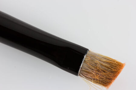 Close up old make up brush isolate on white backgroundの写真素材