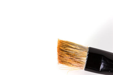 Close up old make up brush isolate on white backgroundの写真素材