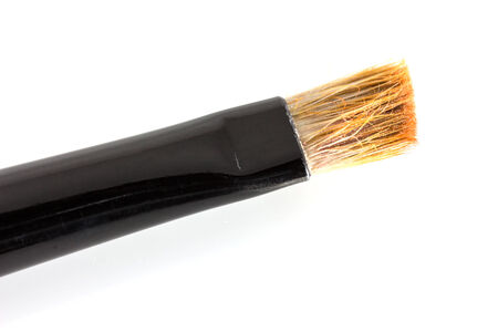 Close up old make up brush isolate on white backgroundの写真素材