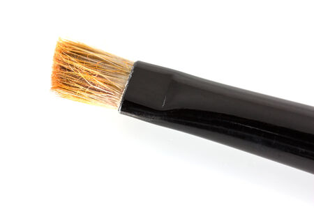 Close up old make up brush isolate on white backgroundの写真素材