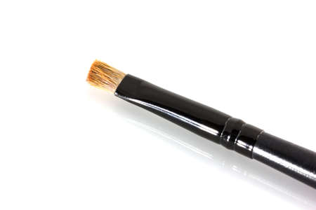 Close up old make up brush isolate on white backgroundの写真素材