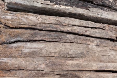 old, grunge wood panels used as backgroundの写真素材
