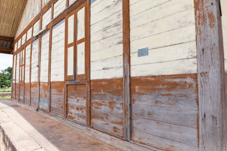 Old Shabby Wooden Planks with cracked color Paint, backgroundの写真素材