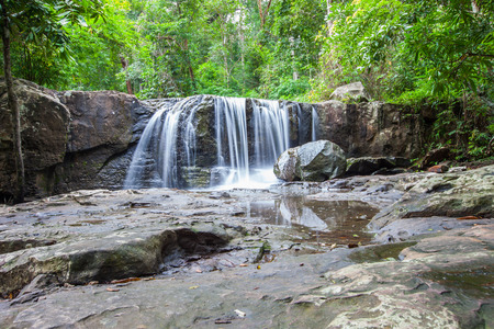 Tropical waterfall in rain forest ,Natureの写真素材
