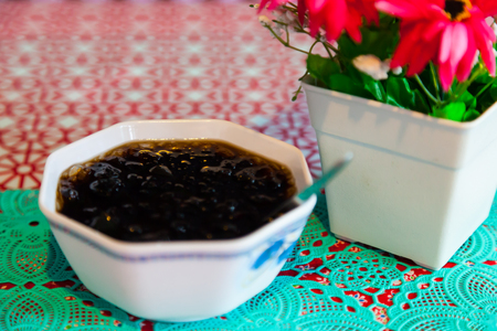 Thailand desserts (Cao Guay) local foods on the table of backgroundの写真素材