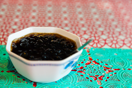 Thailand desserts (Cao Guay) local foods on the table of backgroundの写真素材