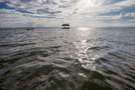 Floating in the water , Thailandの写真素材