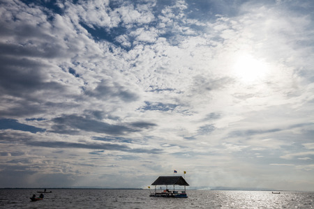 Floating in the water , Thailandの写真素材