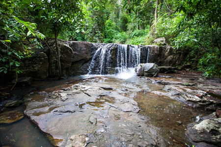 Tropical waterfall in rain forest ,Natureの写真素材