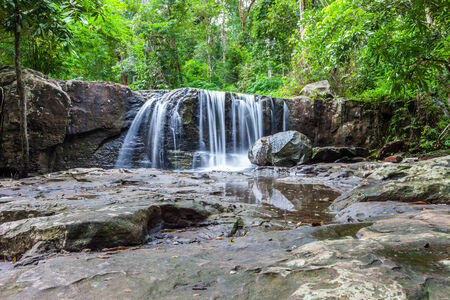 Tropical waterfall in rain forest ,Natureの写真素材