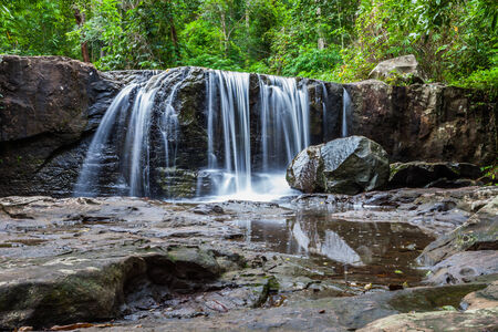 Tropical waterfall in rain forest ,Natureの写真素材