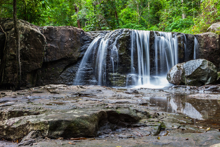 Tropical waterfall in rain forest ,Natureの写真素材