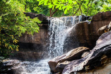 Tropical waterfall in rain forest ,Natureの写真素材