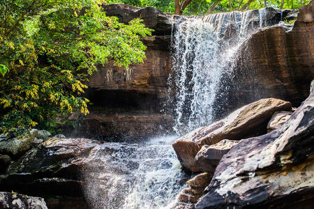 Tropical waterfall in rain forest ,Natureの写真素材