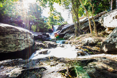Tropical waterfall in rain forest ,Natureの写真素材