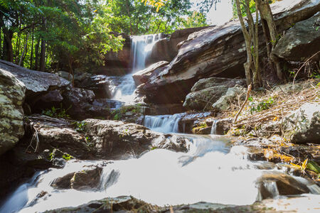 Tropical waterfall in rain forest ,Natureの写真素材
