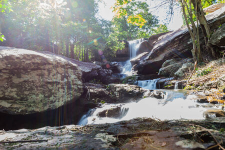 Tropical waterfall in rain forest ,Natureの写真素材