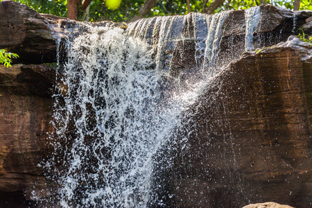 Tropical waterfall in rain forest ,Natureの写真素材