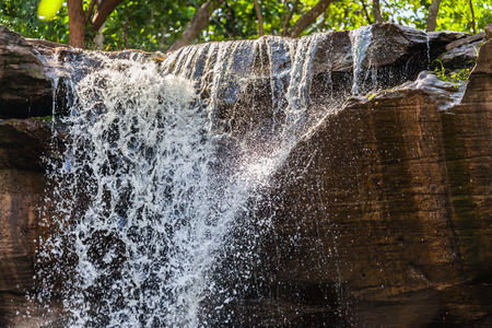 Tropical waterfall in rain forest ,Natureの写真素材