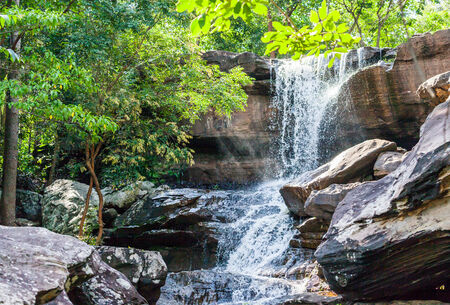 Tropical waterfall in rain forest ,Natureの写真素材