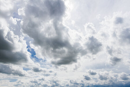 Blue sky and clouds in the morning,  backgroundの写真素材
