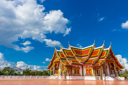 Thai Temple art decorated in Buddhist church, temple pavilion, temple hall, monk's houseの写真素材