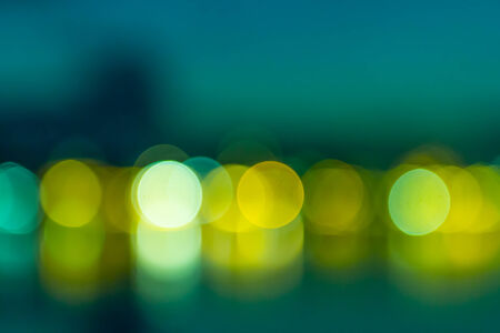 Blue bokeh elegant abstract background with bokeh lightsの写真素材