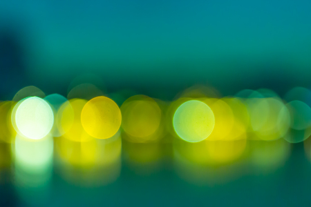Blue bokeh elegant abstract background with bokeh lightsの写真素材