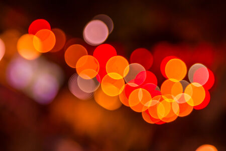 Blurred abstract lights bokeh backgroundの写真素材