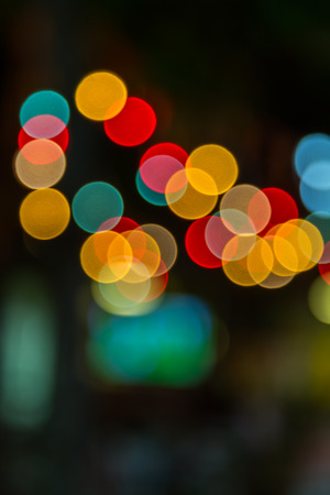 Blurred abstract lights bokeh backgroundの写真素材