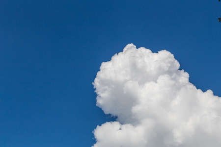 White cloud in the blue skyの写真素材