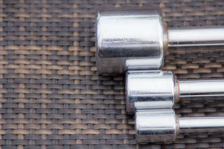 Old Silver dumbbell background