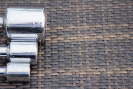 Old Silver dumbbell background