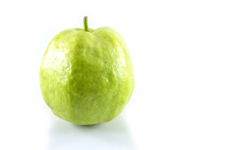 fresh guava on white backgroundの写真素材