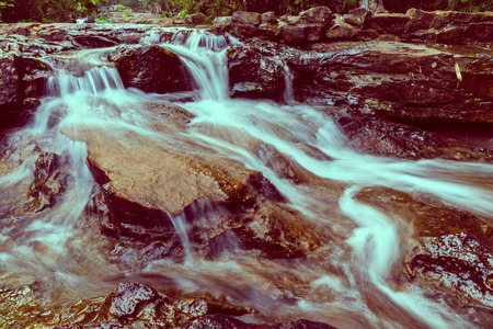 beautiful waterfall water movingの写真素材