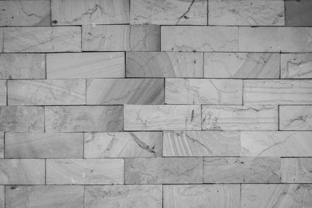 stone wall made with blocks backgroundの写真素材