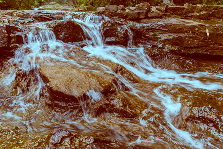 beautiful waterfall water movingの写真素材